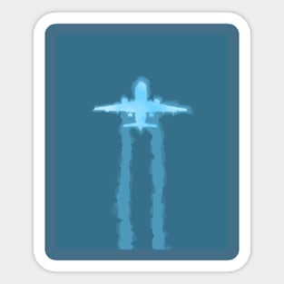 Airplane digital art Sticker